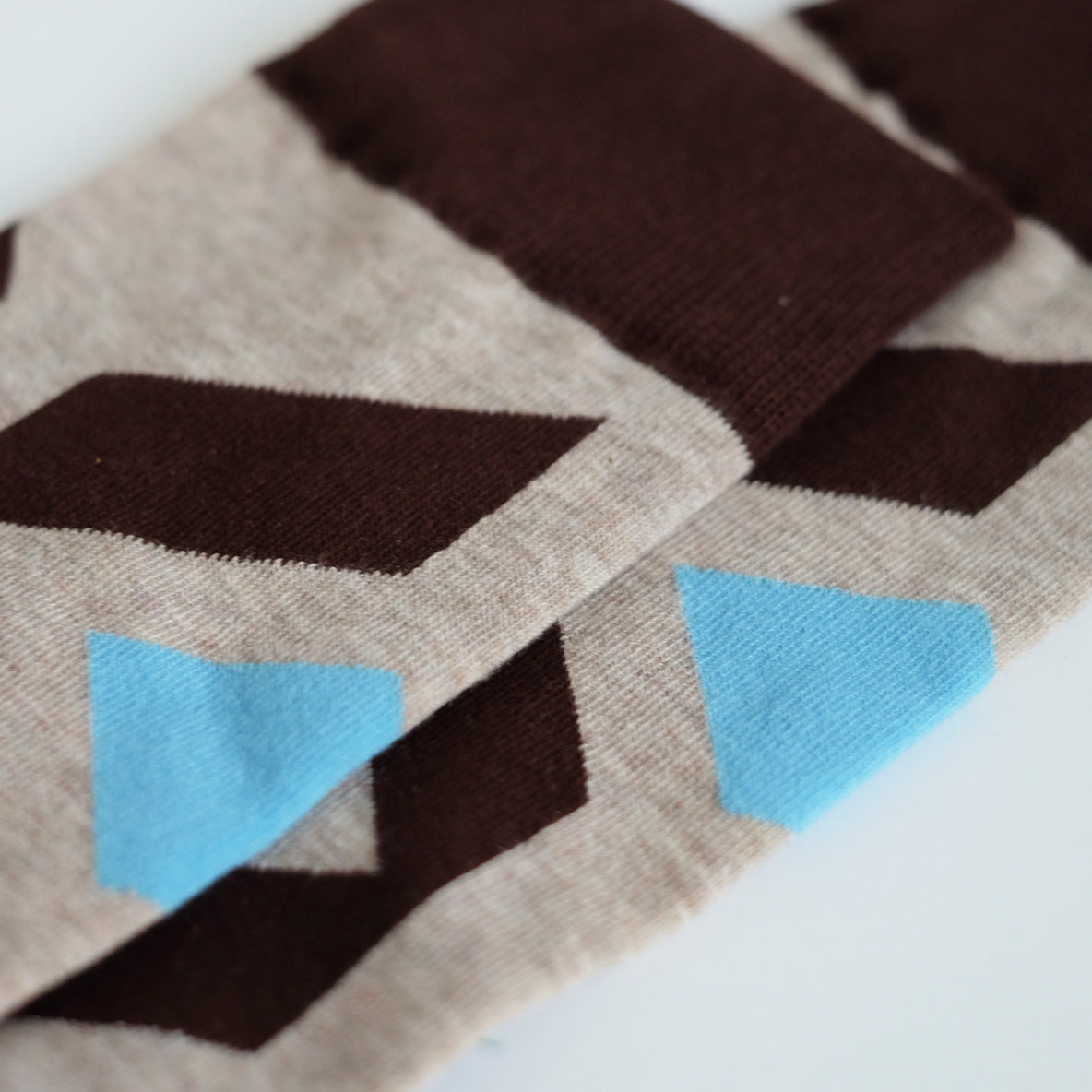 Argyle Diamond Cotton Crew Socks