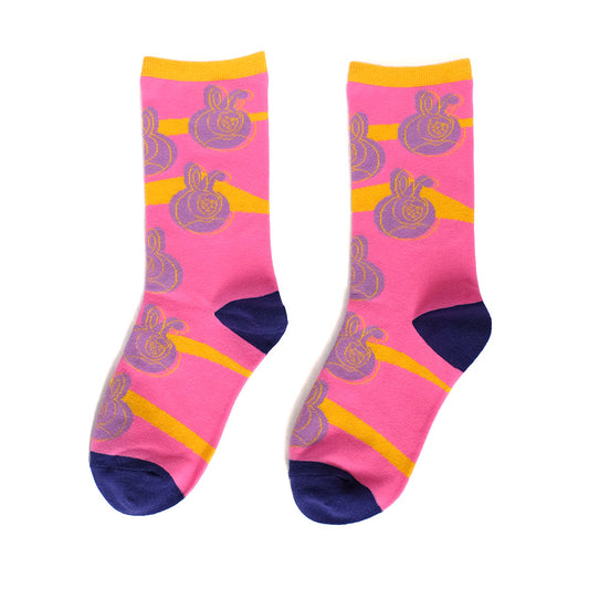 Bunny Bask Cotton Crew Socks