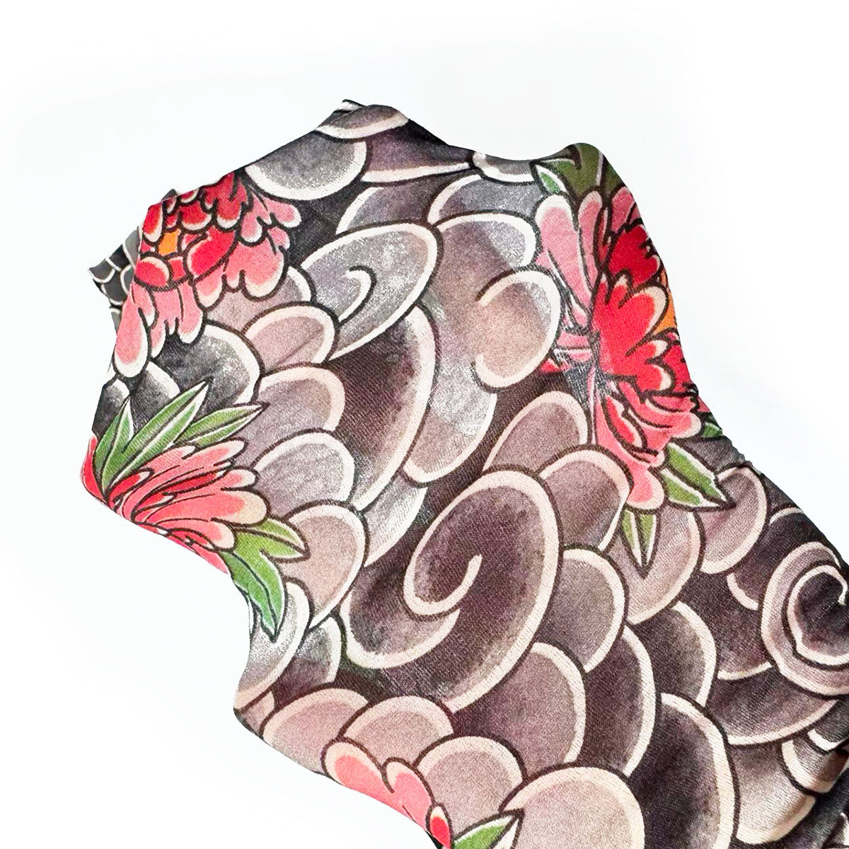 Ultra-thin Seamless Sun Protection Ice Sleeves with Oriental Floral Sleeve Tattoo Design