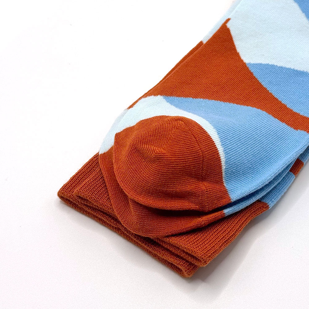 Coastal Wave Cotton Crew Socks