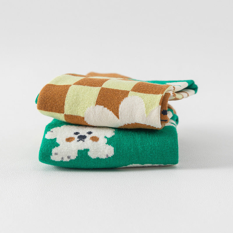 Floral Stroll Cotton Crew Socks