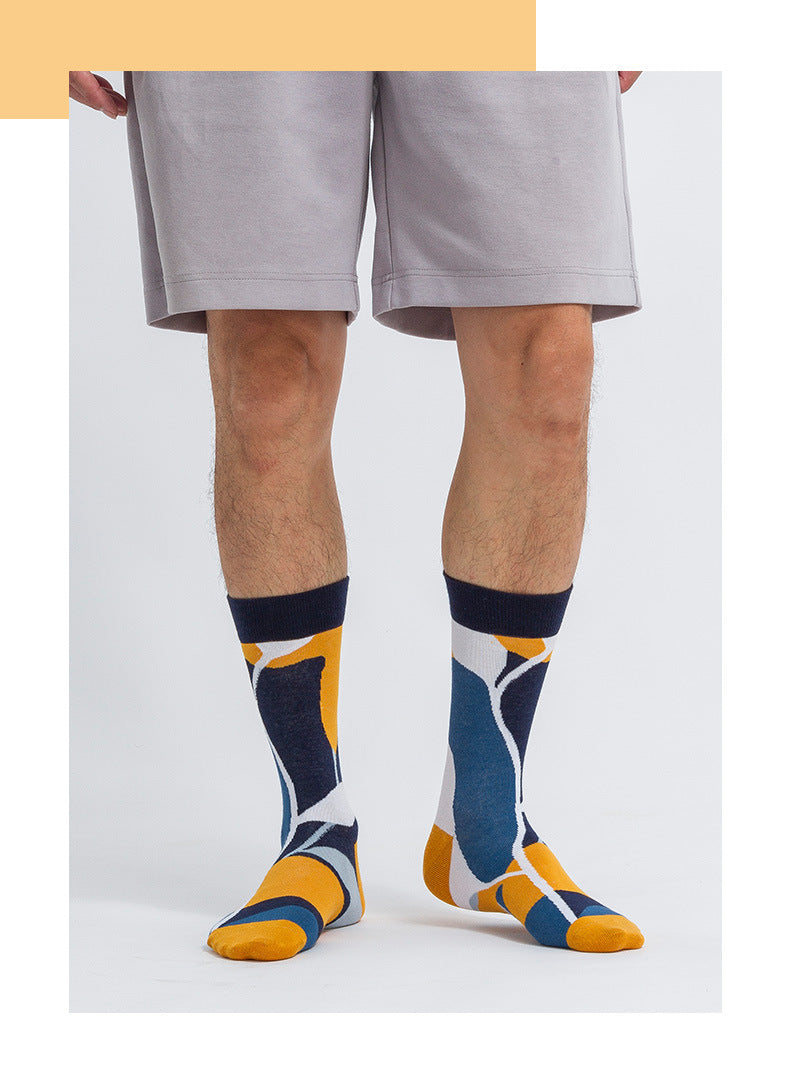 Leafy Shade Cotton Crew Socks