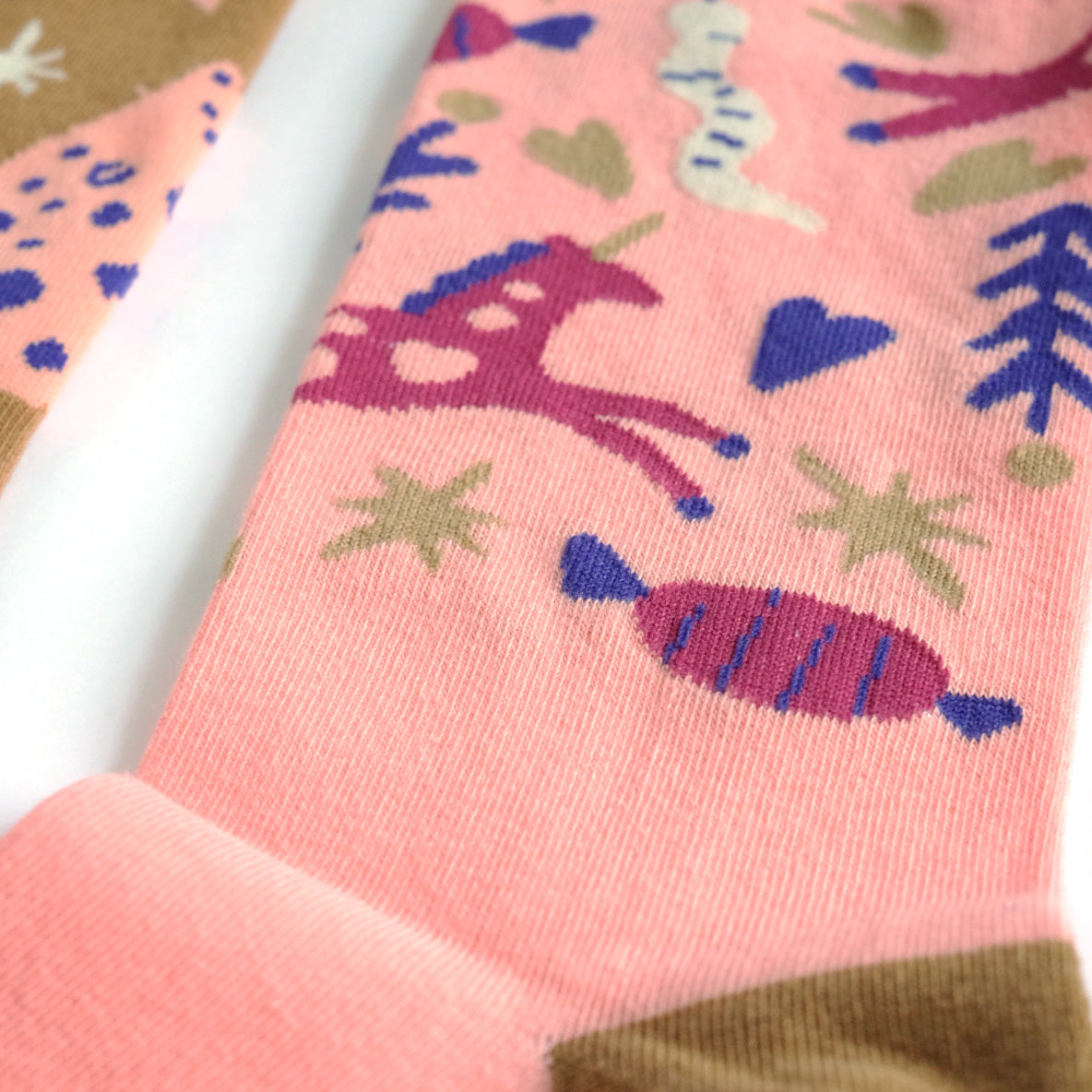 Pink Paradise Cotton Crew Socks
