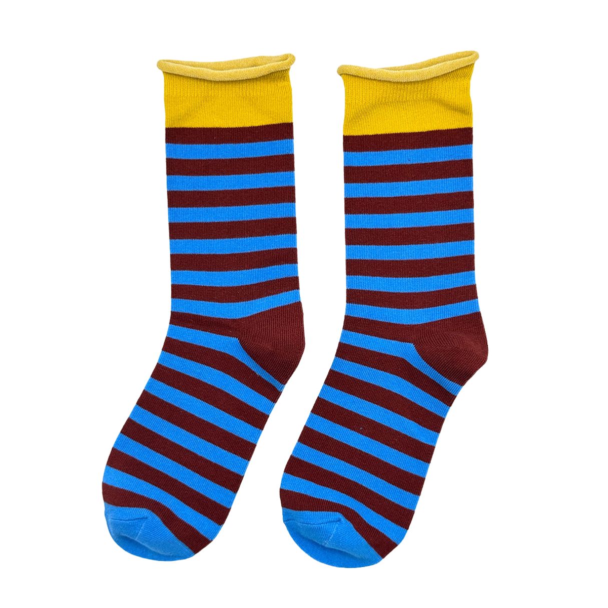 Tahitian Stripe Cotton Crew Socks