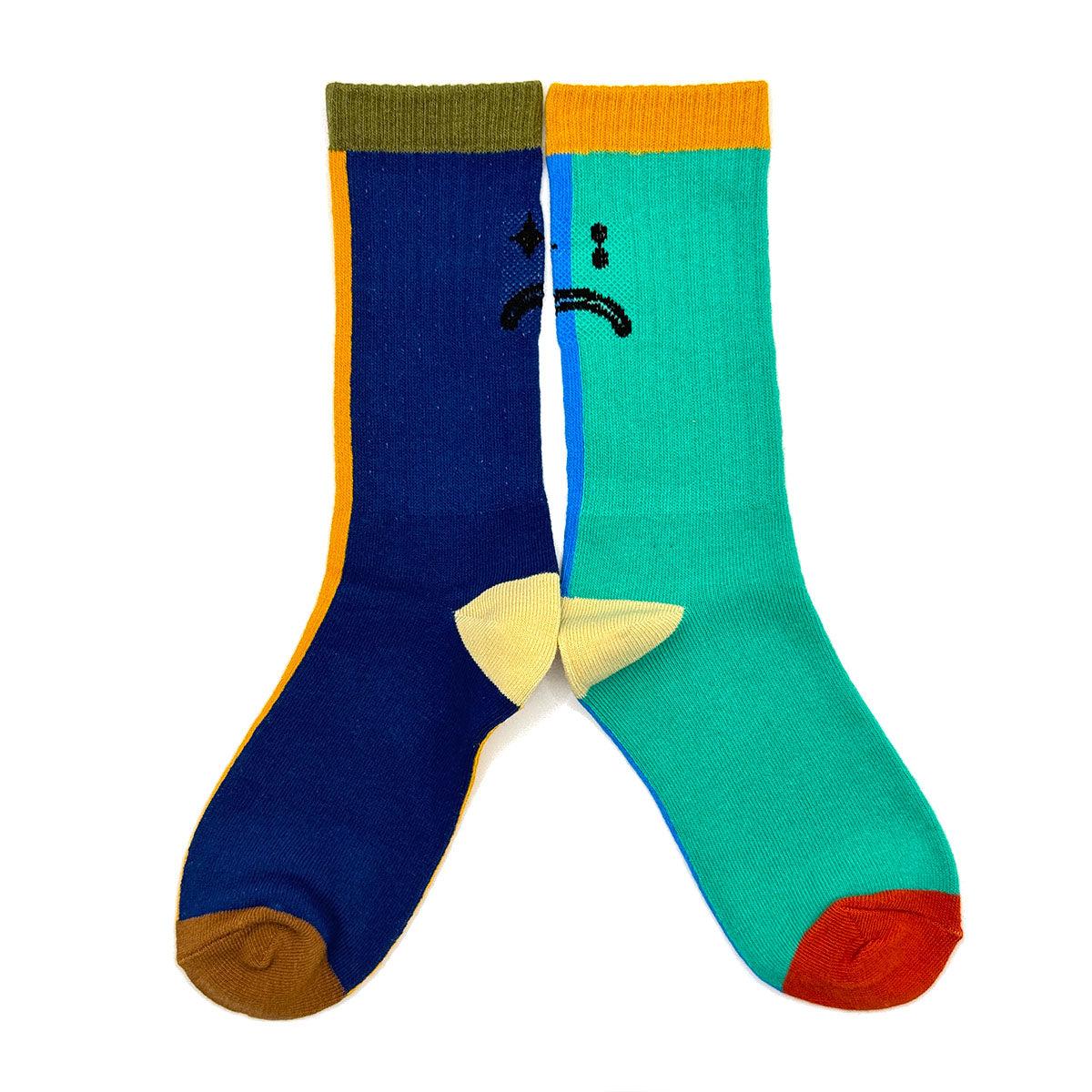 Lazy Match Socks Set - 4 Colourful Mix & Match Cotton Crew Socks