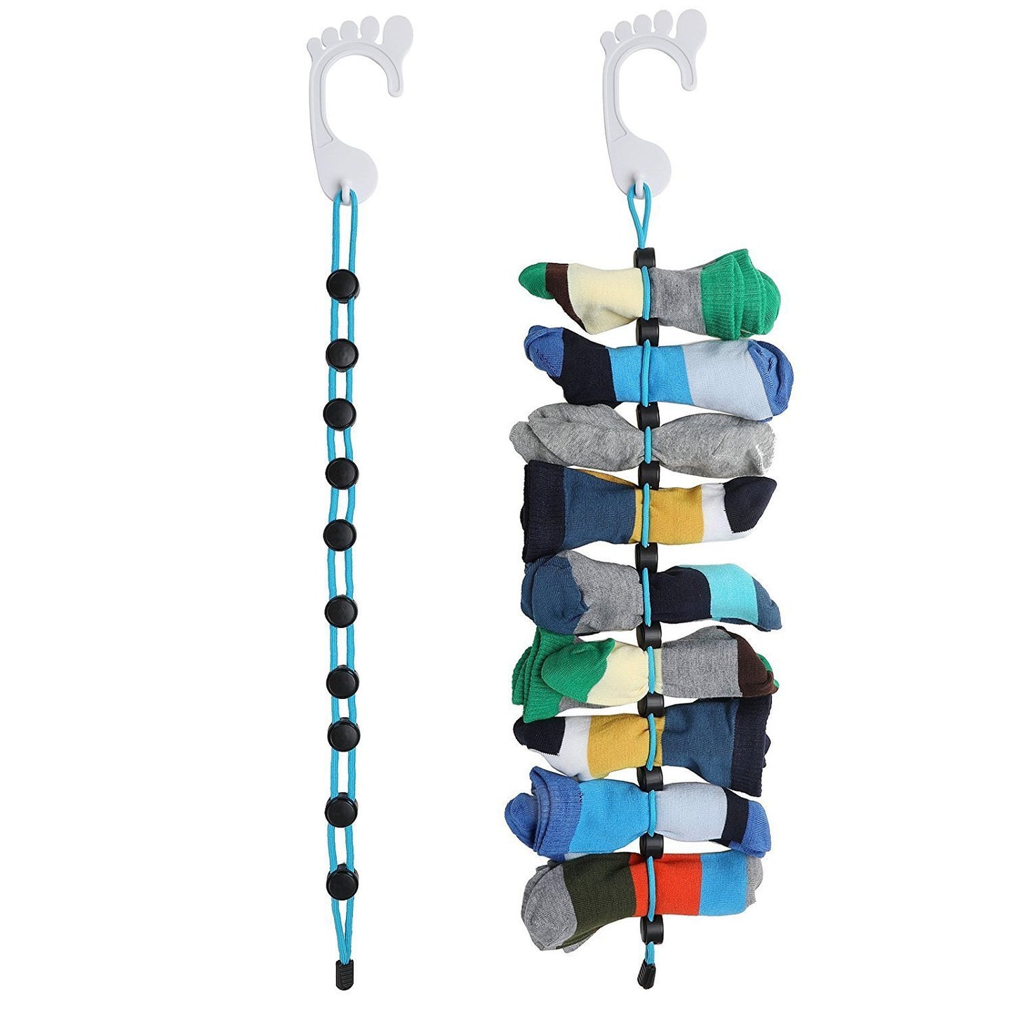 TriHub Sock Manager: 10-Pair All-in-One Organizer, Washer & Hanger