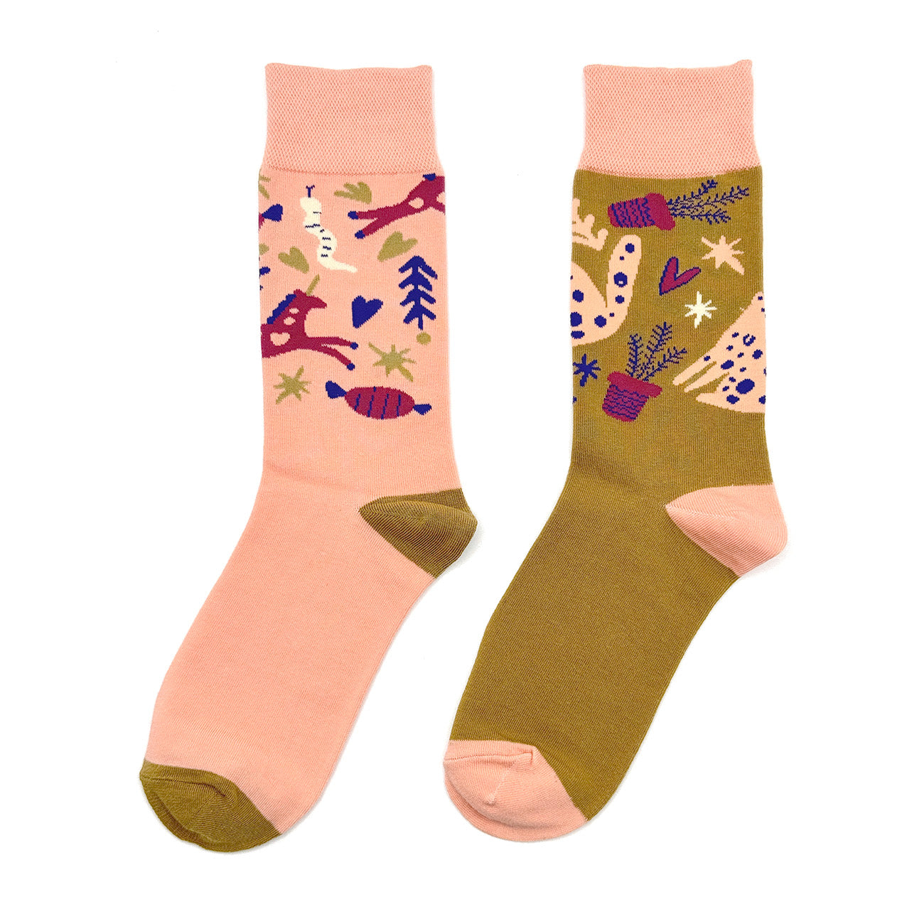 Pink Paradise Cotton Crew Socks