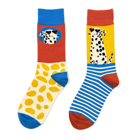 Spotted Dog Cotton Crew Socks